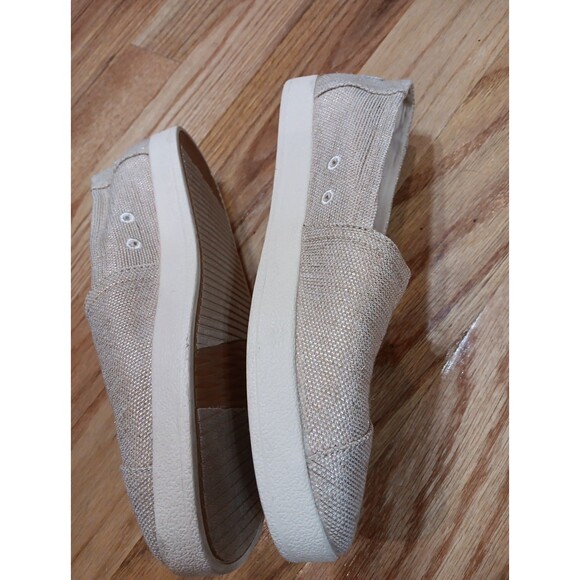 Toms Classic Canvas Slip-On Shoes Metallic Tan Women’s‎ Size 8 - Picture 5 of 7